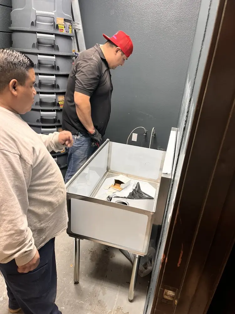 Commercial plumbing and sink installation in College Town